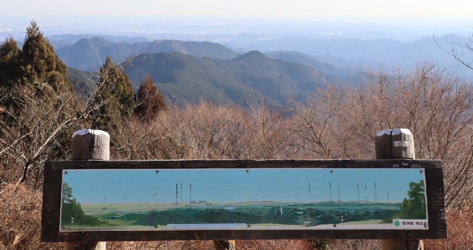 関八州見晴台から飯能方面への眺望 2023年1月20日